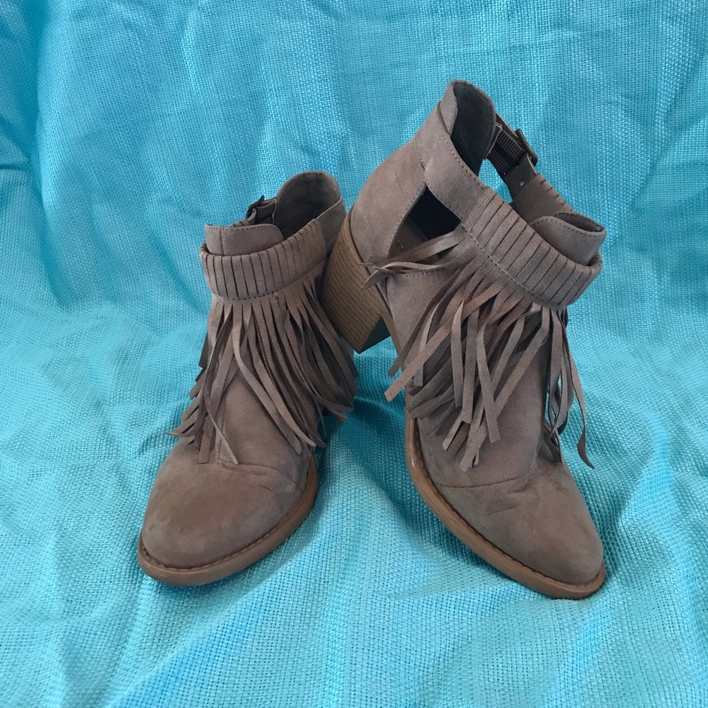 Fringe booties